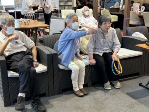 楽しく輪投げの様子